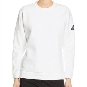 NWOT White Adidas Logo ZNE Crewsweat Sweatshirt